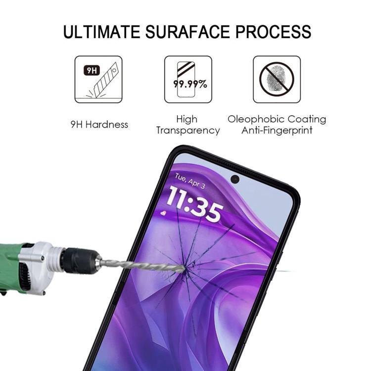 For Motorola Razr 50 Ultra 25pcs Full Glue 9H HD 3D Curved Edge Tempered Glass Film - Black