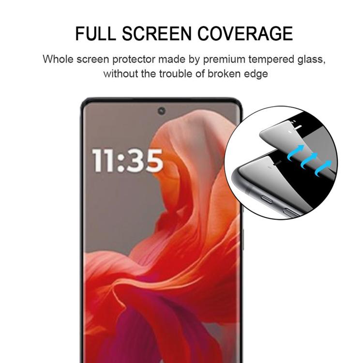 For Motorola S50 Neo 25pcs Full Glue 9H HD 3D Curved Edge Tempered Glass Film - Black