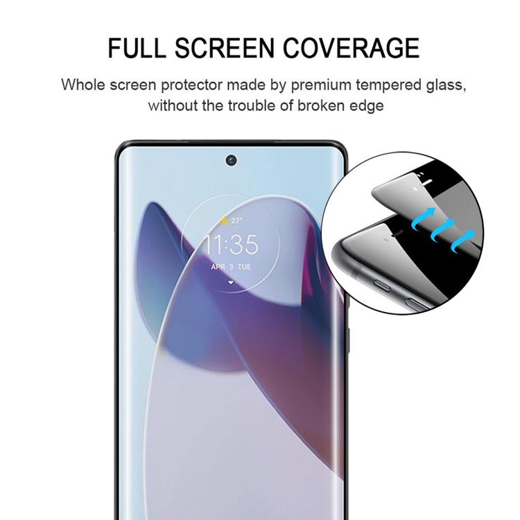 For Motorola Moto X30 Pro 5G 25pcs Full Glue 9H HD 3D Curved Edge Tempered Glass Film - Black