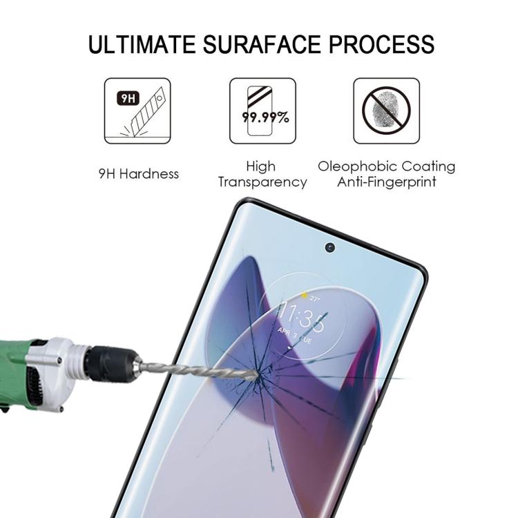 For Motorola Moto X30 Pro 5G 25pcs Full Glue 9H HD 3D Curved Edge Tempered Glass Film - Black