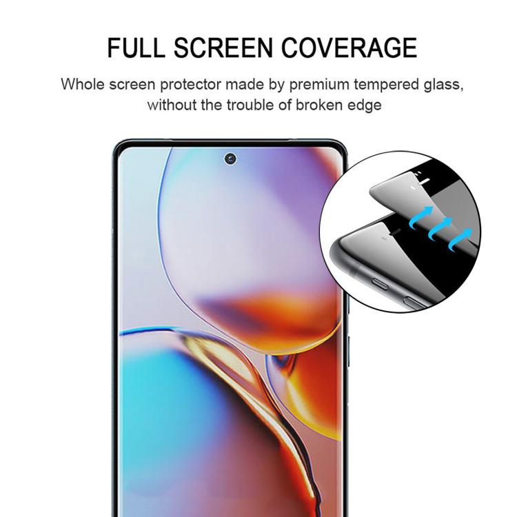 For Motorola Moto X40 25pcs Full Glue 9H HD 3D Curved Edge Tempered Glass Film - Black