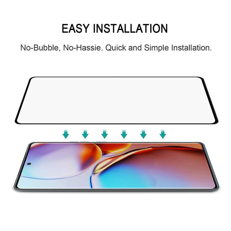For Motorola Moto X40 25pcs Full Glue 9H HD 3D Curved Edge Tempered Glass Film - Black