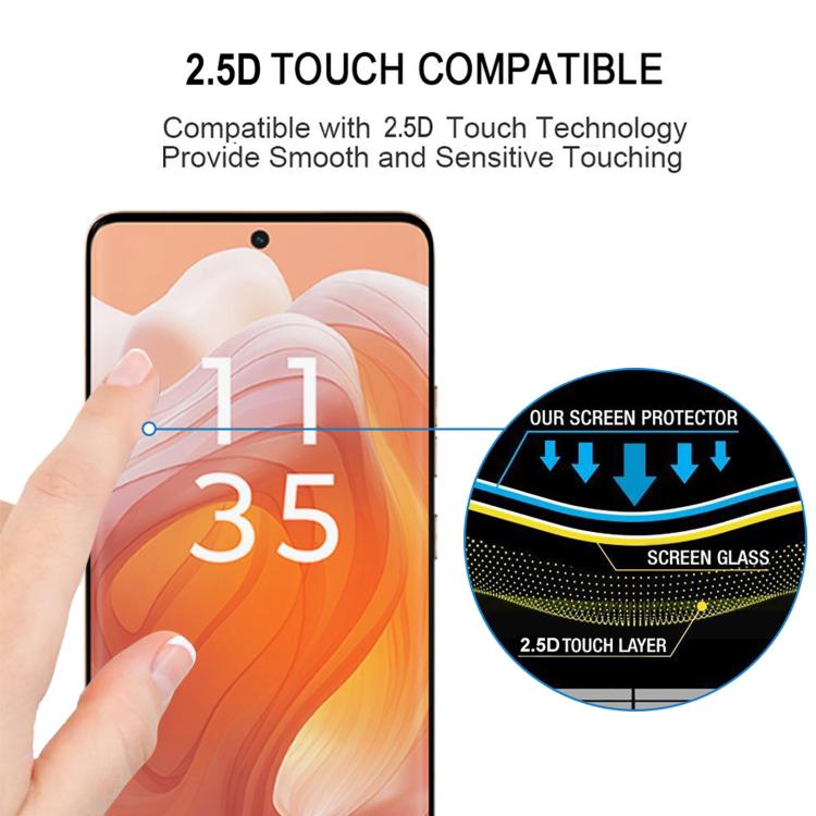 For Motorola Moto X50 Ultra 25pcs Full Glue 9H HD 3D Curved Edge Tempered Glass Film - Black