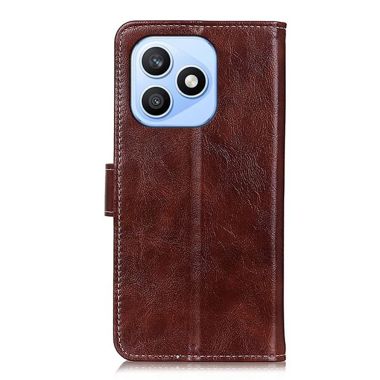 For Honor X8d 4G Retro Crazy Horse Texture Flip Leather Phone Case