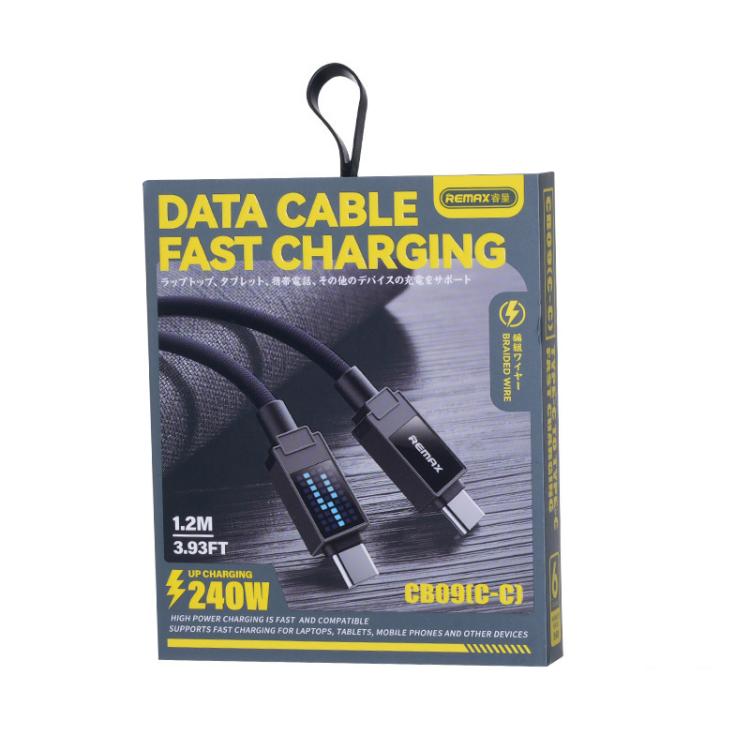 REMAX CB09 PD30W Type-C to 8 Pin Marquee Braided Fast Charging Data Cable, Length: 1.2m - Navy Blue