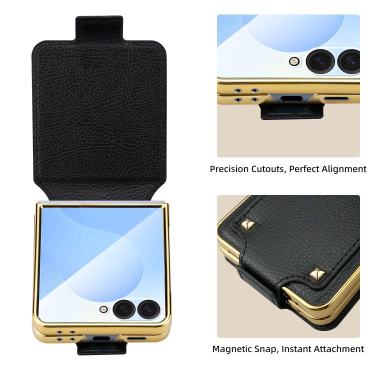 For Samsung Galaxy Z Flip7 VIETAO Colorful PU Leather Phone Case with Ring