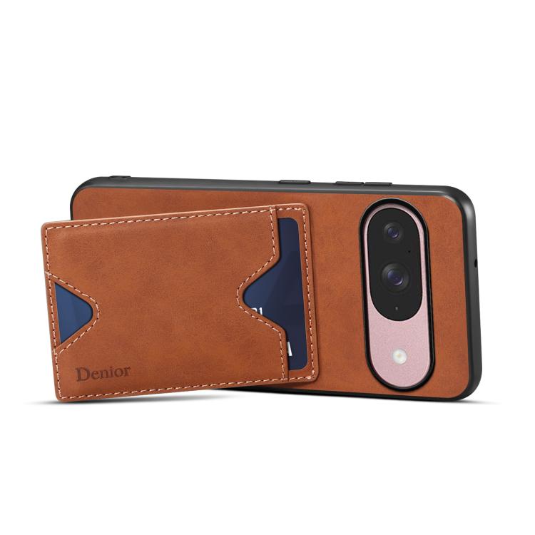 For Google Pixel 10 Pro / Pixel 10 Denior D06 PU Back Cover Card Slot Holder Phone Case