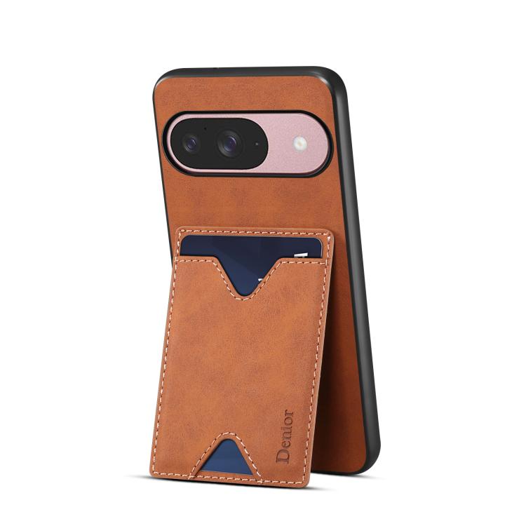 For Google Pixel 10 Pro / Pixel 10 Denior D06 PU Back Cover Card Slot Holder Phone Case
