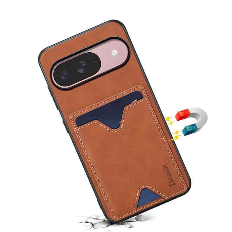 For Google Pixel 10 Pro / Pixel 10 Denior D06 PU Back Cover Card Slot Holder Phone Case