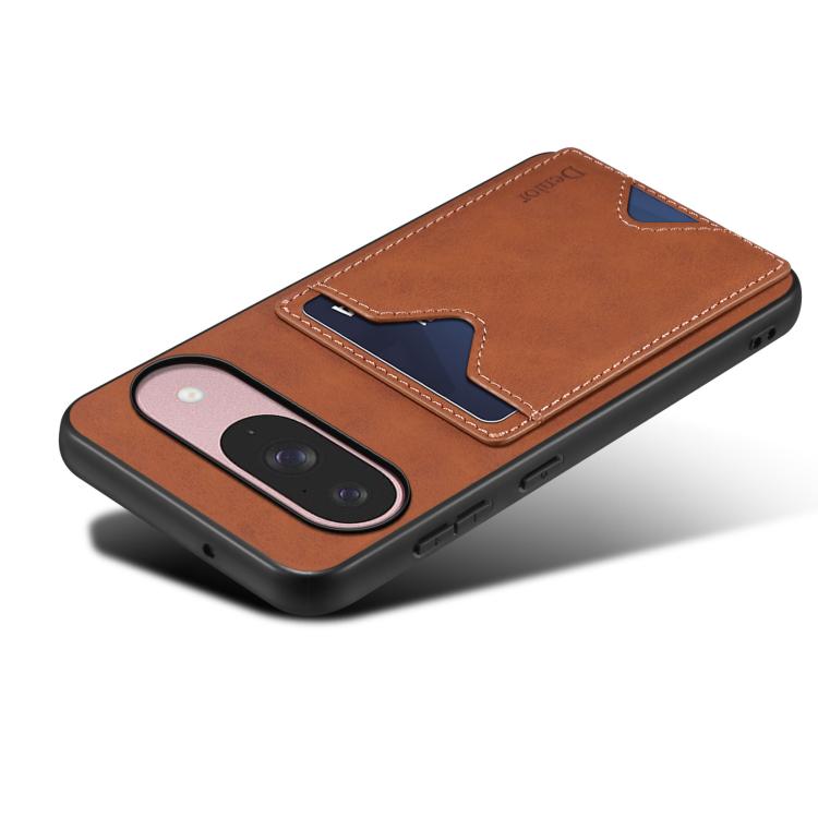For Google Pixel 10 Pro / Pixel 10 Denior D06 PU Back Cover Card Slot Holder Phone Case