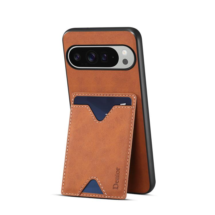 For Google Pixel 10 Pro XL Denior D06 PU Back Cover Card Slot Holder Phone Case