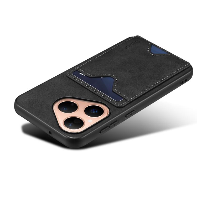 For Huawei Pura 80 5G Denior D06 PU Back Cover Card Slot Holder Phone Case