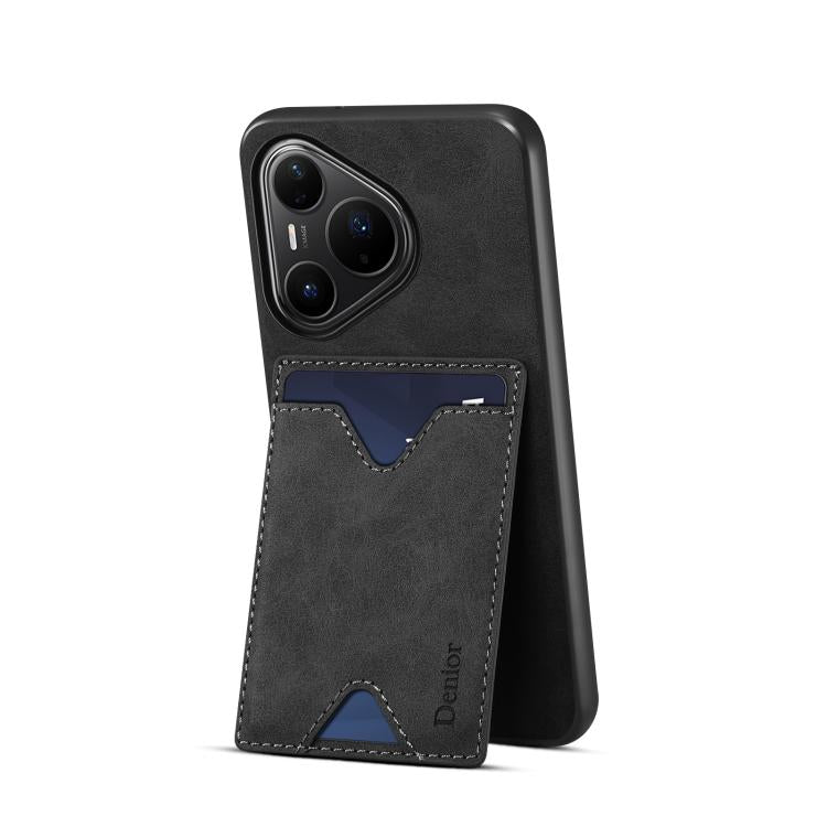 For Huawei Pura 80 Pro 5G Denior D06 PU Back Cover Card Slot Holder Phone Case