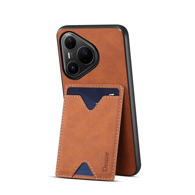 For Huawei Pura 80 Pro 5G Denior D06 PU Back Cover Card Slot Holder Phone Case