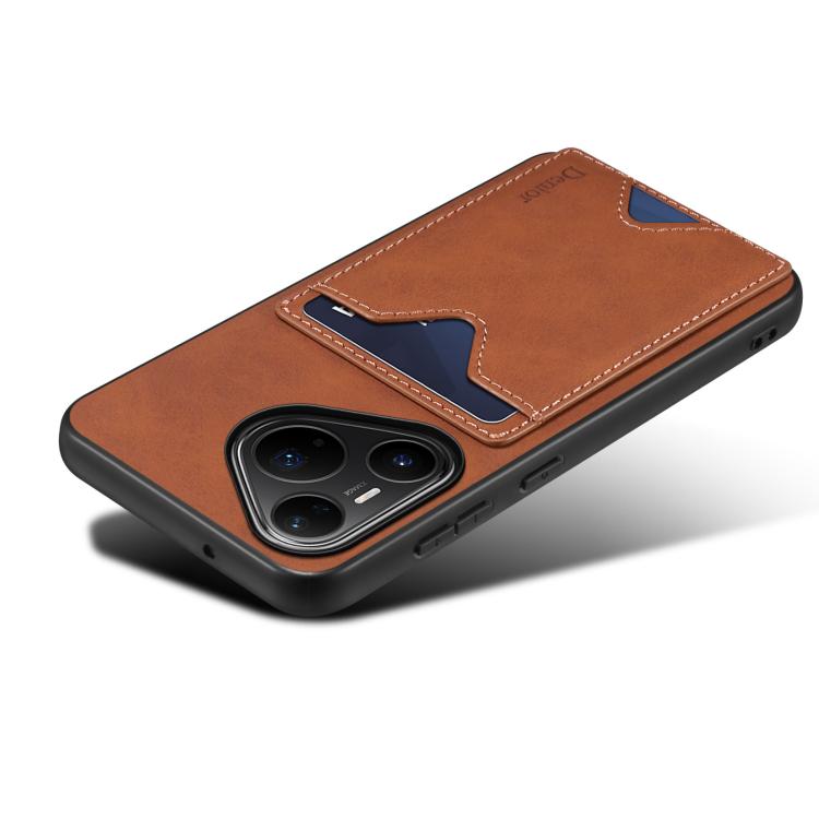 For Huawei Pura 80 Pro 5G Denior D06 PU Back Cover Card Slot Holder Phone Case