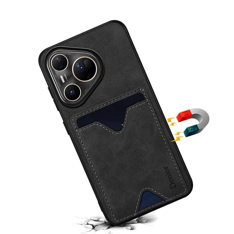 For Huawei Pura 80 Ultra 5G Denior D06 PU Back Cover Card Slot Holder Phone Case