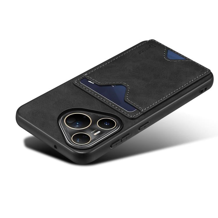 For Huawei Pura 80 Ultra 5G Denior D06 PU Back Cover Card Slot Holder Phone Case
