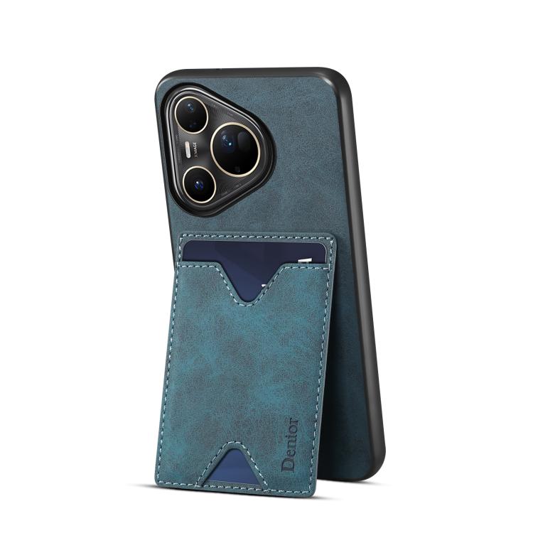 For Huawei Pura 80 Ultra 5G Denior D06 PU Back Cover Card Slot Holder Phone Case