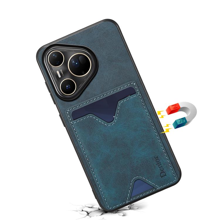 For Huawei Pura 80 Ultra 5G Denior D06 PU Back Cover Card Slot Holder Phone Case