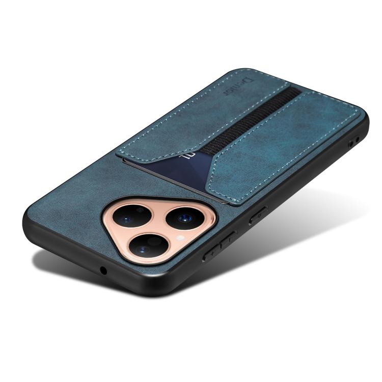 For Huawei Pura 80 5G Denior D07 DV Elastic Card Slot PU Back Cover Phone Case