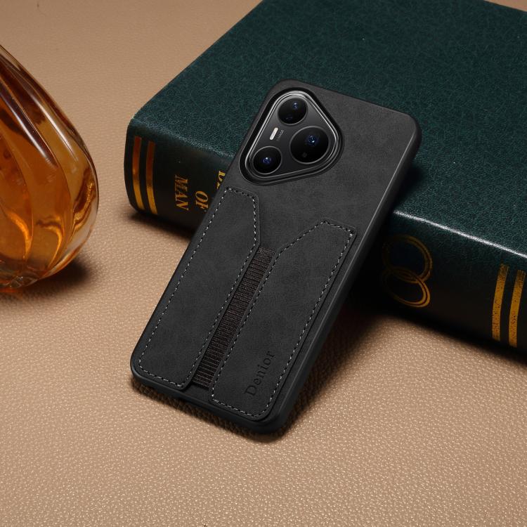For Huawei Pura 80 Pro 5G Denior D07 DV Elastic Card Slot PU Back Cover Phone Case