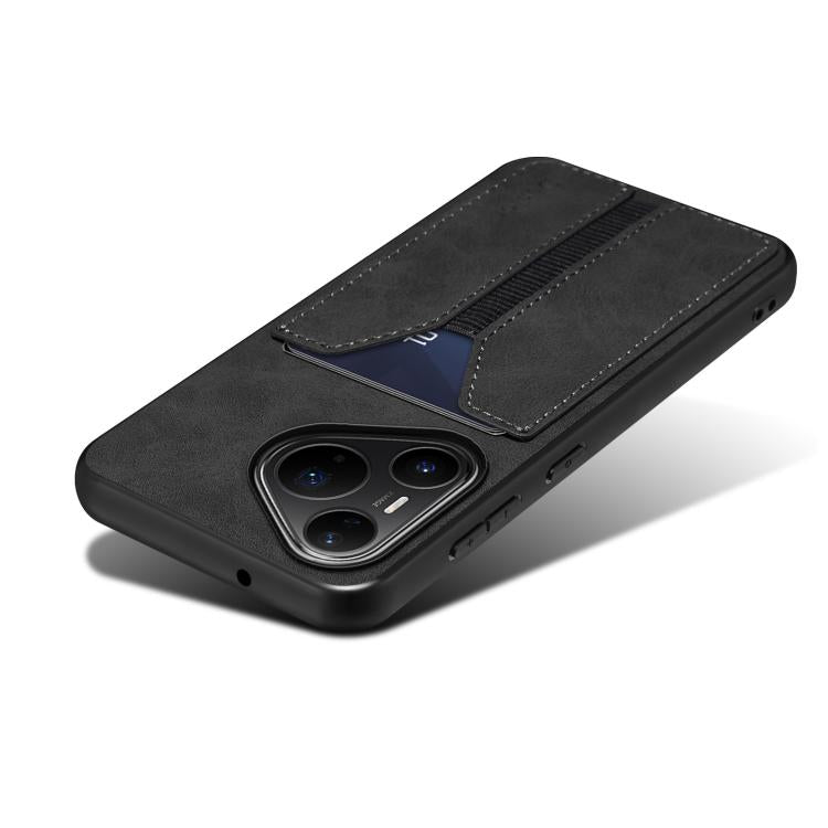 For Huawei Pura 80 Pro 5G Denior D07 DV Elastic Card Slot PU Back Cover Phone Case