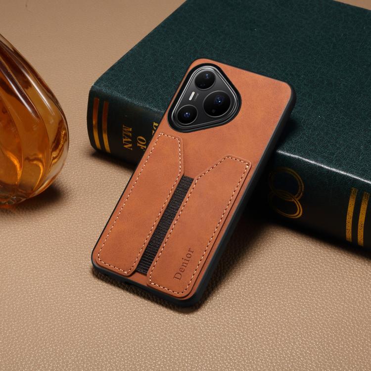 For Huawei Pura 80 Pro 5G Denior D07 DV Elastic Card Slot PU Back Cover Phone Case