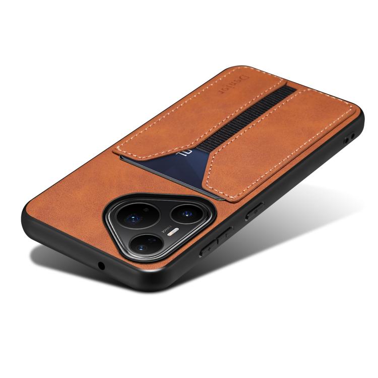 For Huawei Pura 80 Pro 5G Denior D07 DV Elastic Card Slot PU Back Cover Phone Case