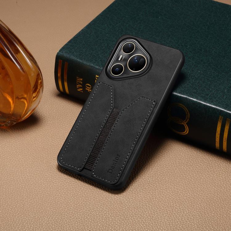 For Huawei Pura 80 Ultra 5G Denior D07 DV Elastic Card Slot PU Back Cover Phone Case