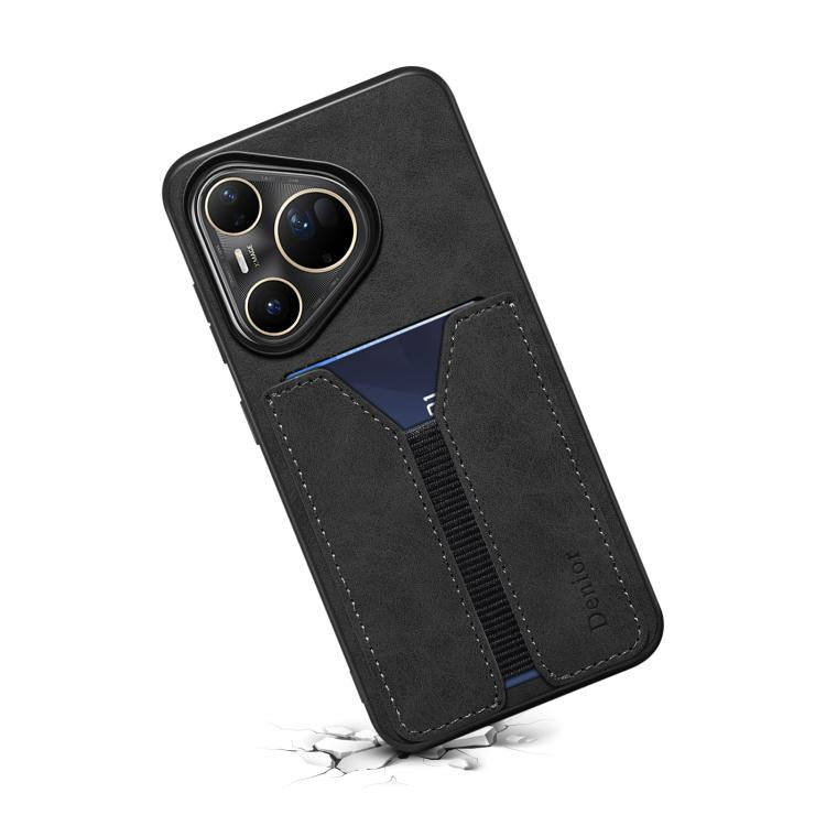 For Huawei Pura 80 Ultra 5G Denior D07 DV Elastic Card Slot PU Back Cover Phone Case