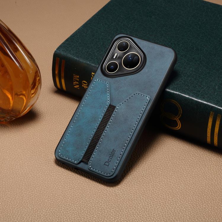 For Huawei Pura 80 Ultra 5G Denior D07 DV Elastic Card Slot PU Back Cover Phone Case