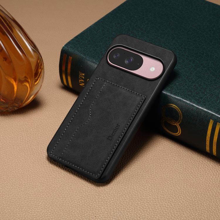 For Google Pixel 10 Pro / Pixel 10 Denior D08 PU Single Card Slot Holder Phone Case
