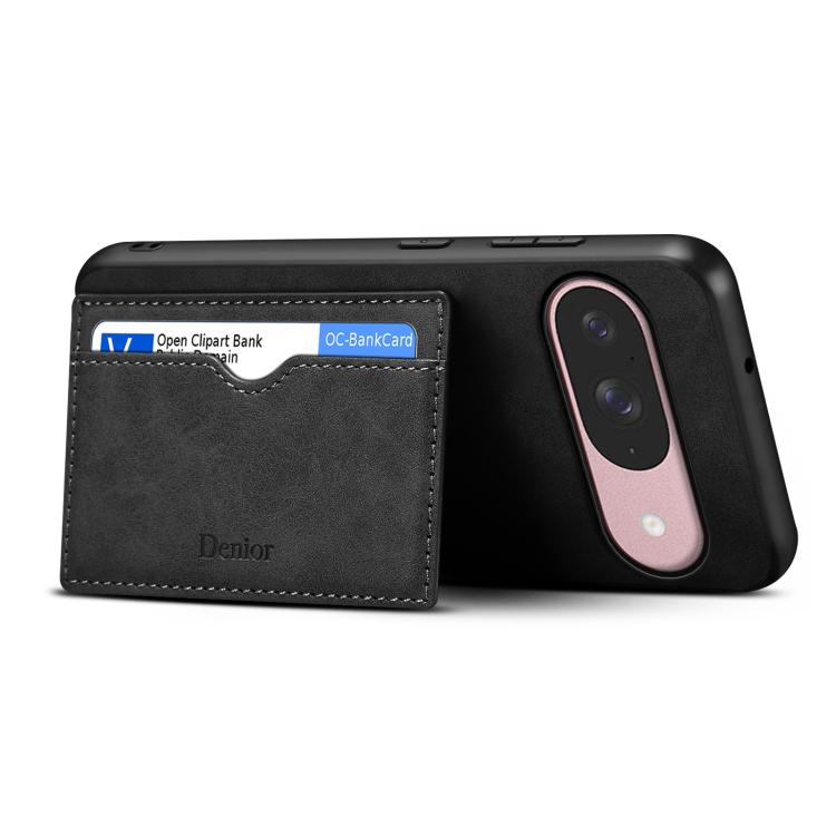 For Google Pixel 10 Pro / Pixel 10 Denior D08 PU Single Card Slot Holder Phone Case