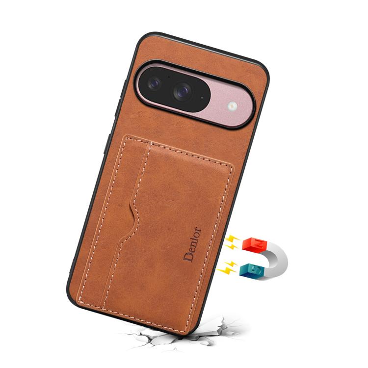 For Google Pixel 10 Pro / Pixel 10 Denior D08 PU Single Card Slot Holder Phone Case
