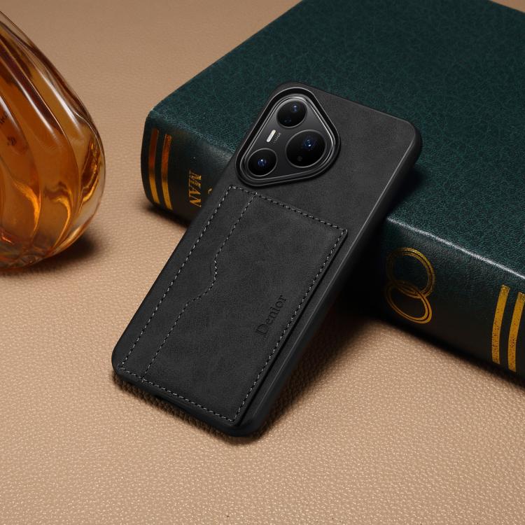 For Huawei Pura 80 Pro 5G Denior D08 PU Single Card Slot Holder Phone Case