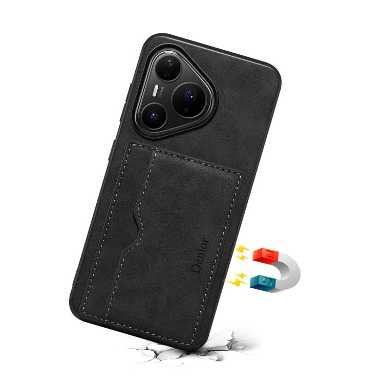 For Huawei Pura 80 Pro 5G Denior D08 PU Single Card Slot Holder Phone Case