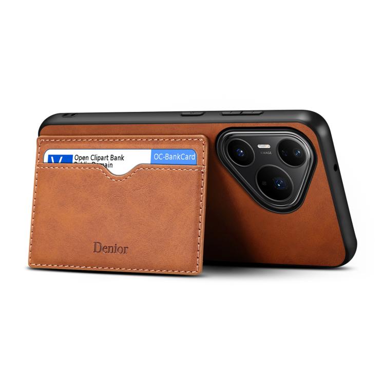 For Huawei Pura 80 Pro 5G Denior D08 PU Single Card Slot Holder Phone Case