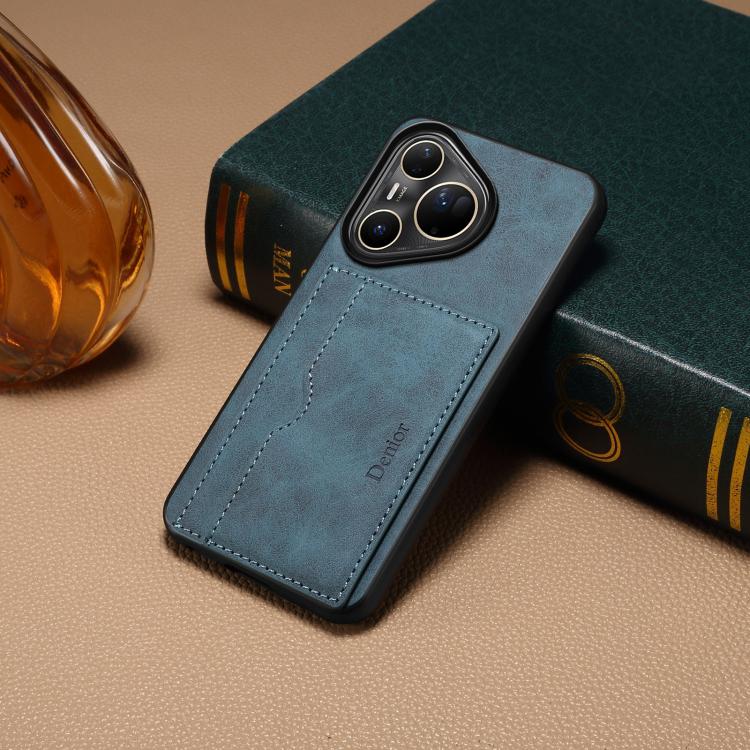 For Huawei Pura 80 Ultra 5G Denior D08 PU Single Card Slot Holder Phone Case