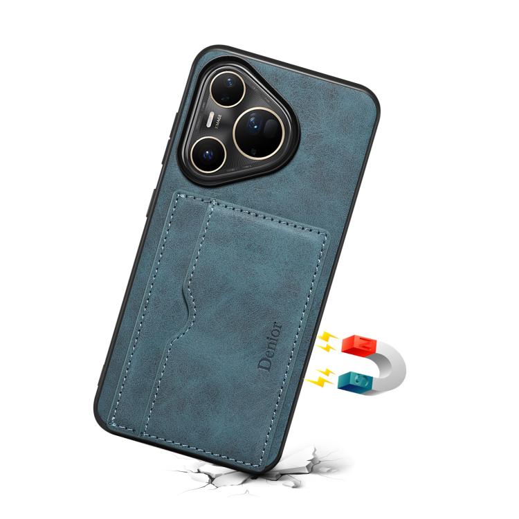 For Huawei Pura 80 Ultra 5G Denior D08 PU Single Card Slot Holder Phone Case