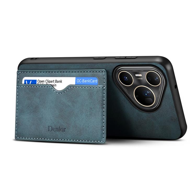 For Huawei Pura 80 Ultra 5G Denior D08 PU Single Card Slot Holder Phone Case