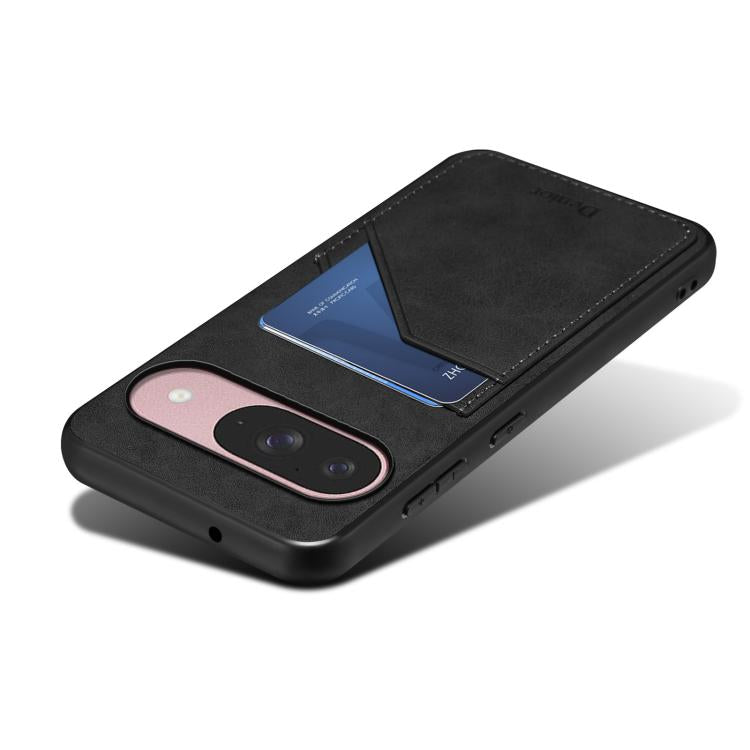 For Google Pixel 10 Pro / Pixel 10 Denior D09 PU Dual Card Slot Back Cover Phone Case