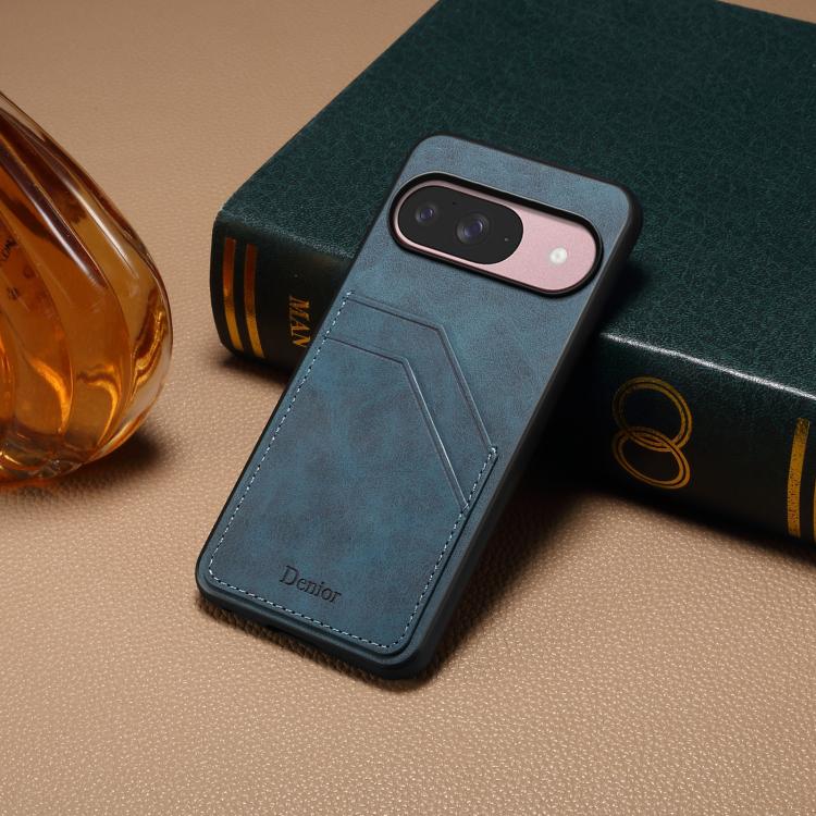 For Google Pixel 10 Pro / Pixel 10 Denior D09 PU Dual Card Slot Back Cover Phone Case