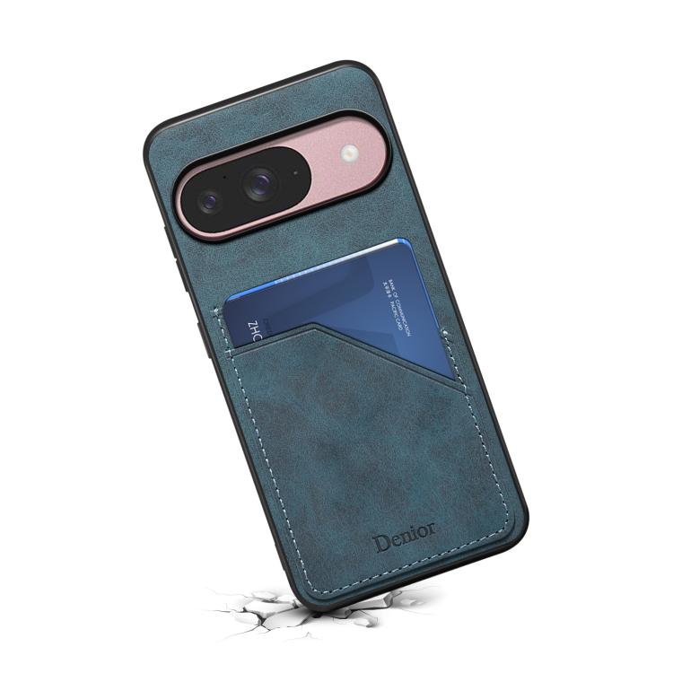 For Google Pixel 10 Pro / Pixel 10 Denior D09 PU Dual Card Slot Back Cover Phone Case