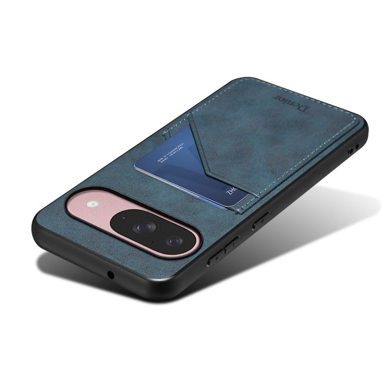 For Google Pixel 10 Pro / Pixel 10 Denior D09 PU Dual Card Slot Back Cover Phone Case