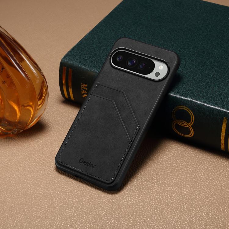 For Google Pixel 10 Pro XL Denior D09 PU Dual Card Slot Back Cover Phone Case