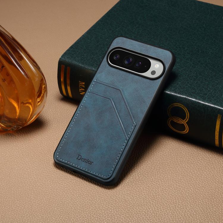 For Google Pixel 10 Pro XL Denior D09 PU Dual Card Slot Back Cover Phone Case