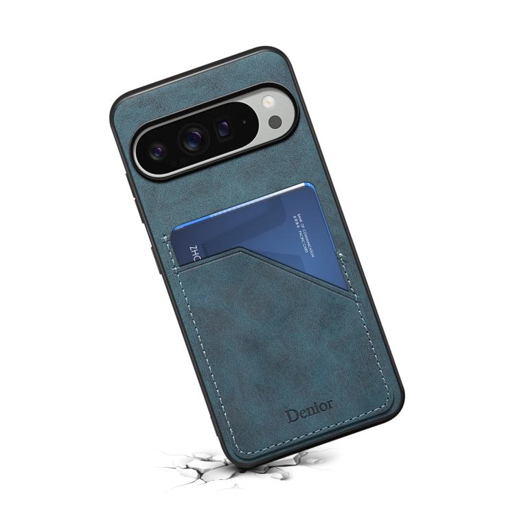 For Google Pixel 10 Pro XL Denior D09 PU Dual Card Slot Back Cover Phone Case