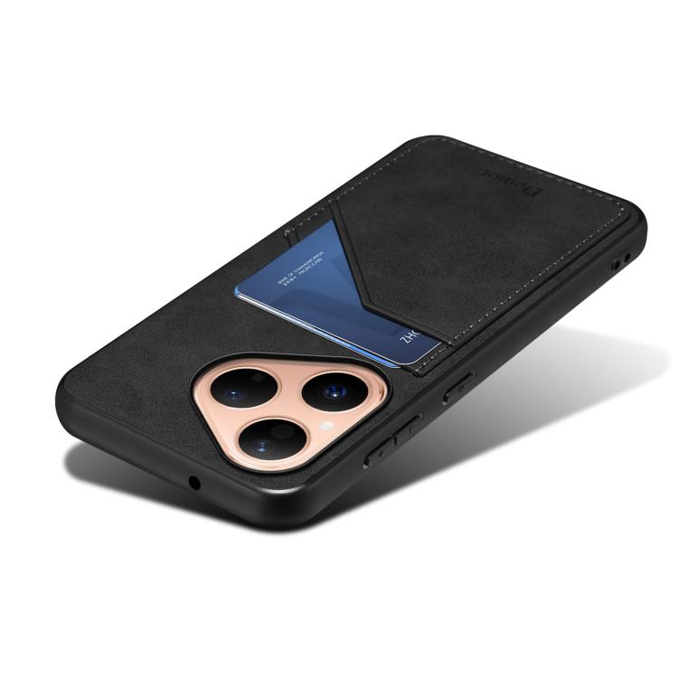For Huawei Pura 80 5G Denior D09 PU Dual Card Slot Back Cover Phone Case