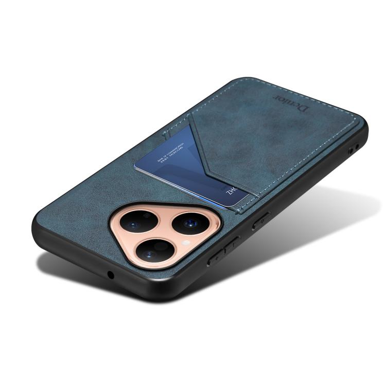 For Huawei Pura 80 5G Denior D09 PU Dual Card Slot Back Cover Phone Case