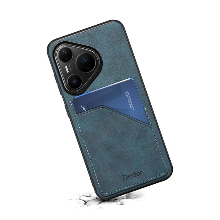 For Huawei Pura 80 Pro 5G Denior D09 PU Dual Card Slot Back Cover Phone Case